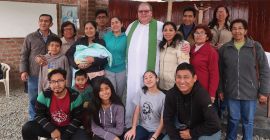 Fr. George Hogarty with the parishioners of the Sacred Heart of Jesus. 